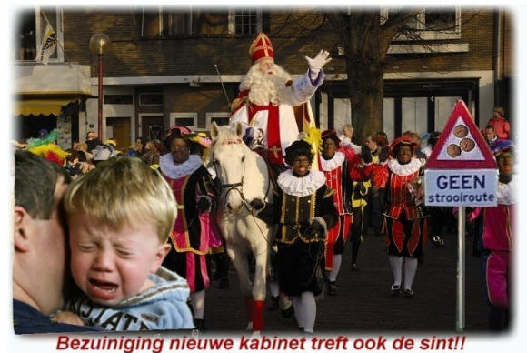 Ook de sint bezuinigd in tijden van crisis