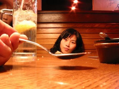 head on spoon
