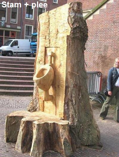 Houten urinoir